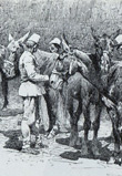 Fréderic Remington. Stable Call at an Artillery Barrack, 1889. Ilustración realizada sobre apuntes al natural para Harper´s New Montly Magazine (número 474, noviembre 1889).