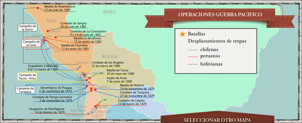 Mapa de la expedición de Javier Mina